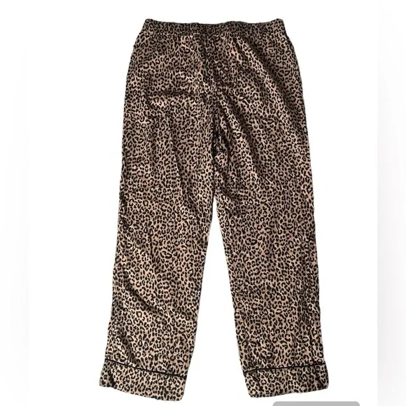 Land’s End 100% cotton cheetah print lounge pants size medium 10-12 - Picture 6 of 9